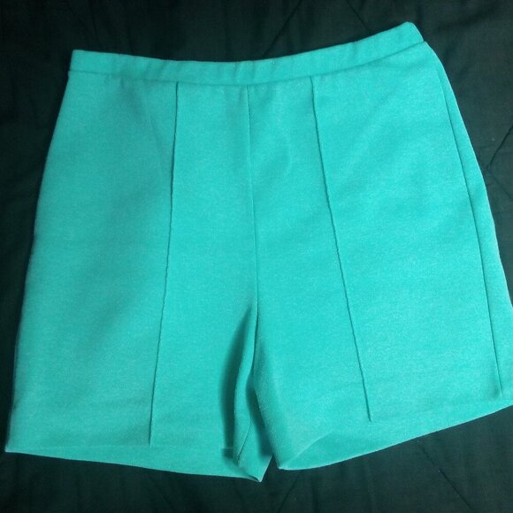 Vintage 60s Sweat Shorts Turquoise - Picture 1 of 3